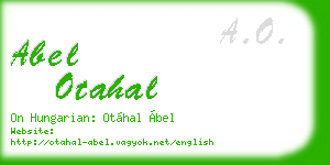 abel otahal business card